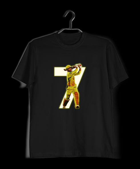 Quirkipedia Dhoni 7 Cricket IPL    Mens TShirts